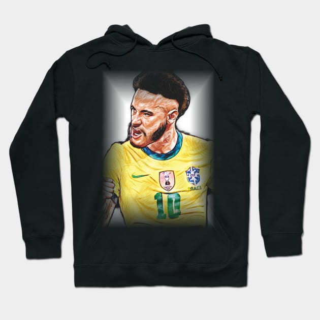 Neymar Jr Brazil Jersey Hoodie by Chaska Store